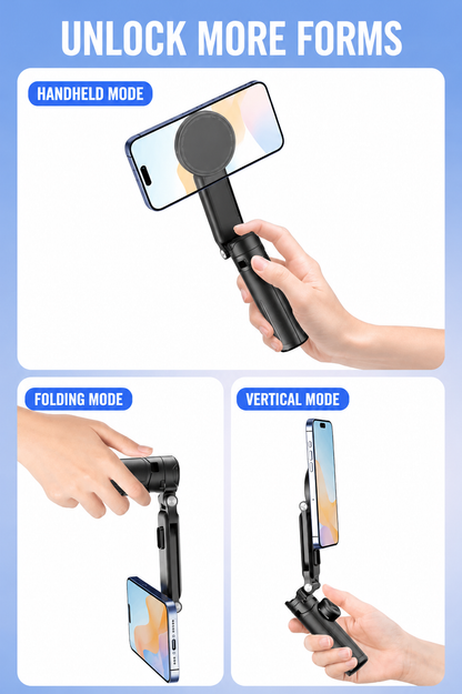 3-in-1 Magnetic MagSafe Selfie Stick Tripod with Bluetooth Remote