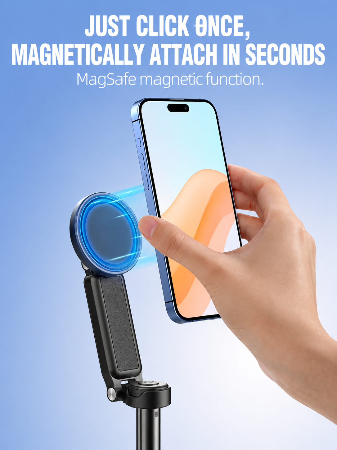 3-in-1 Magnetic MagSafe Selfie Stick Tripod with Bluetooth Remote