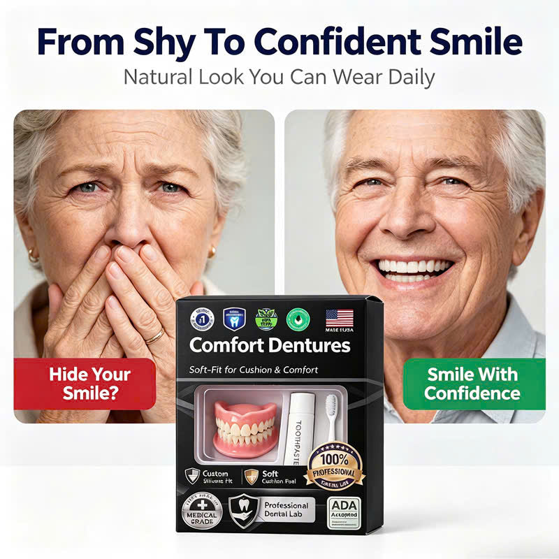 No-Glue Comfort Dentures