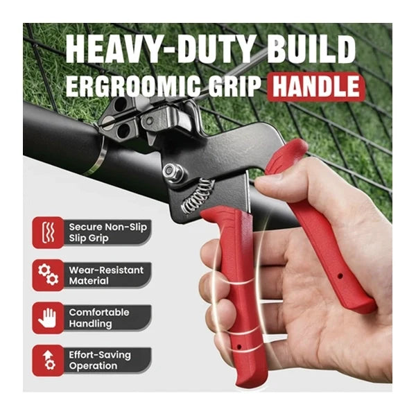 Stainless Steel Cable Tie Gun with Metal Zip Ties