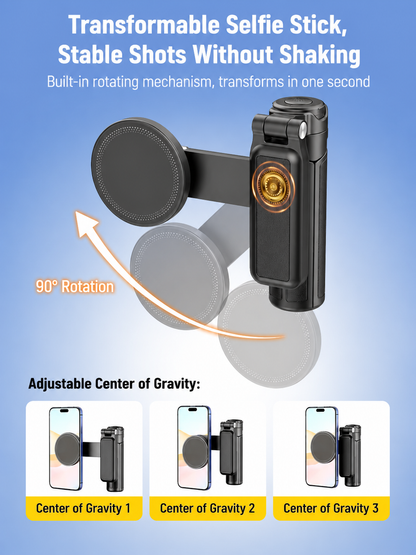 3-in-1 Magnetic MagSafe Selfie Stick Tripod with Bluetooth Remote