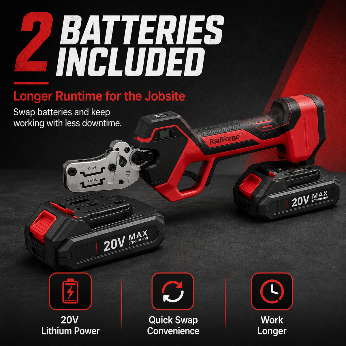 RailForge™ 20V Cordless DIN Rail Cutter