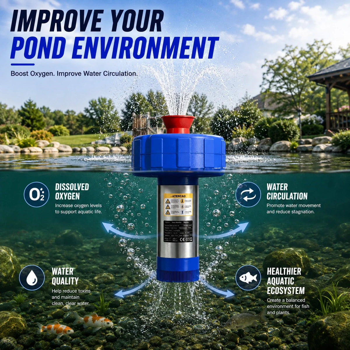 Remote-Controlled Automatic Floating Pond Aerator