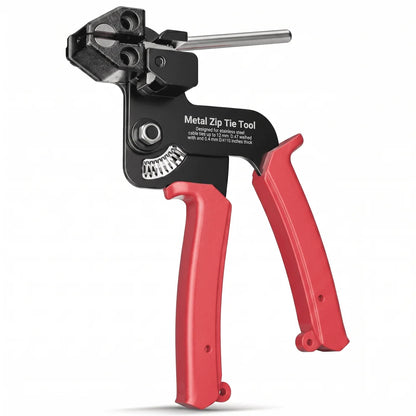 Stainless Steel Cable Tie Gun with Metal Zip Ties