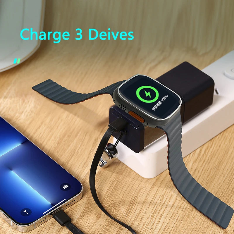 3-in-1 20W Fast Charging Power Bank with Wireless Charger for Apple Watch & Phones